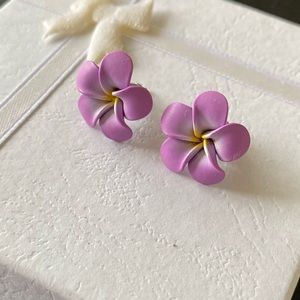 Plumeria earrings